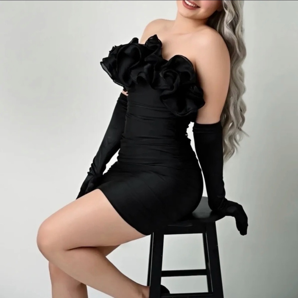 Elegant Black Off-Shoulder Dress